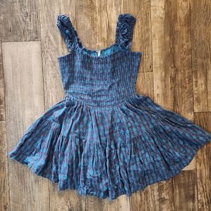 free people blue mini dress
